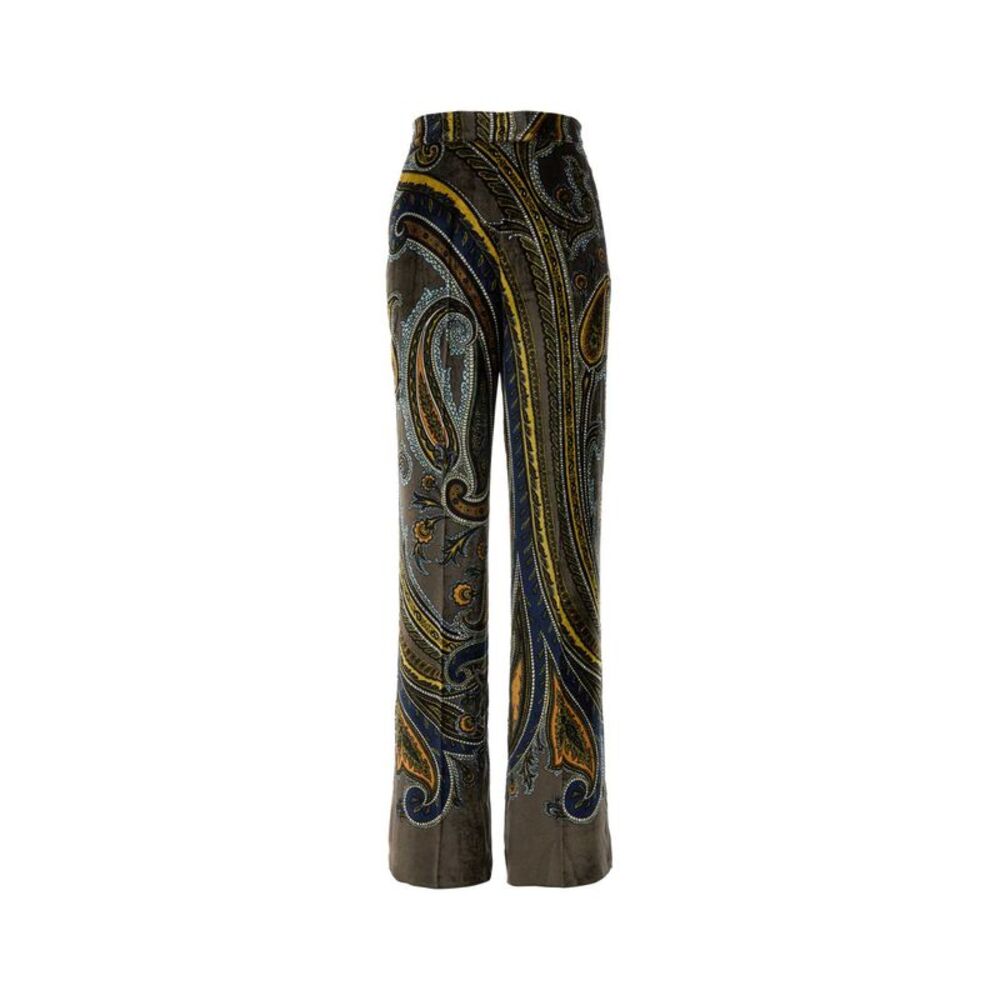 Etro Women Printed Velvet Palazzo Pant